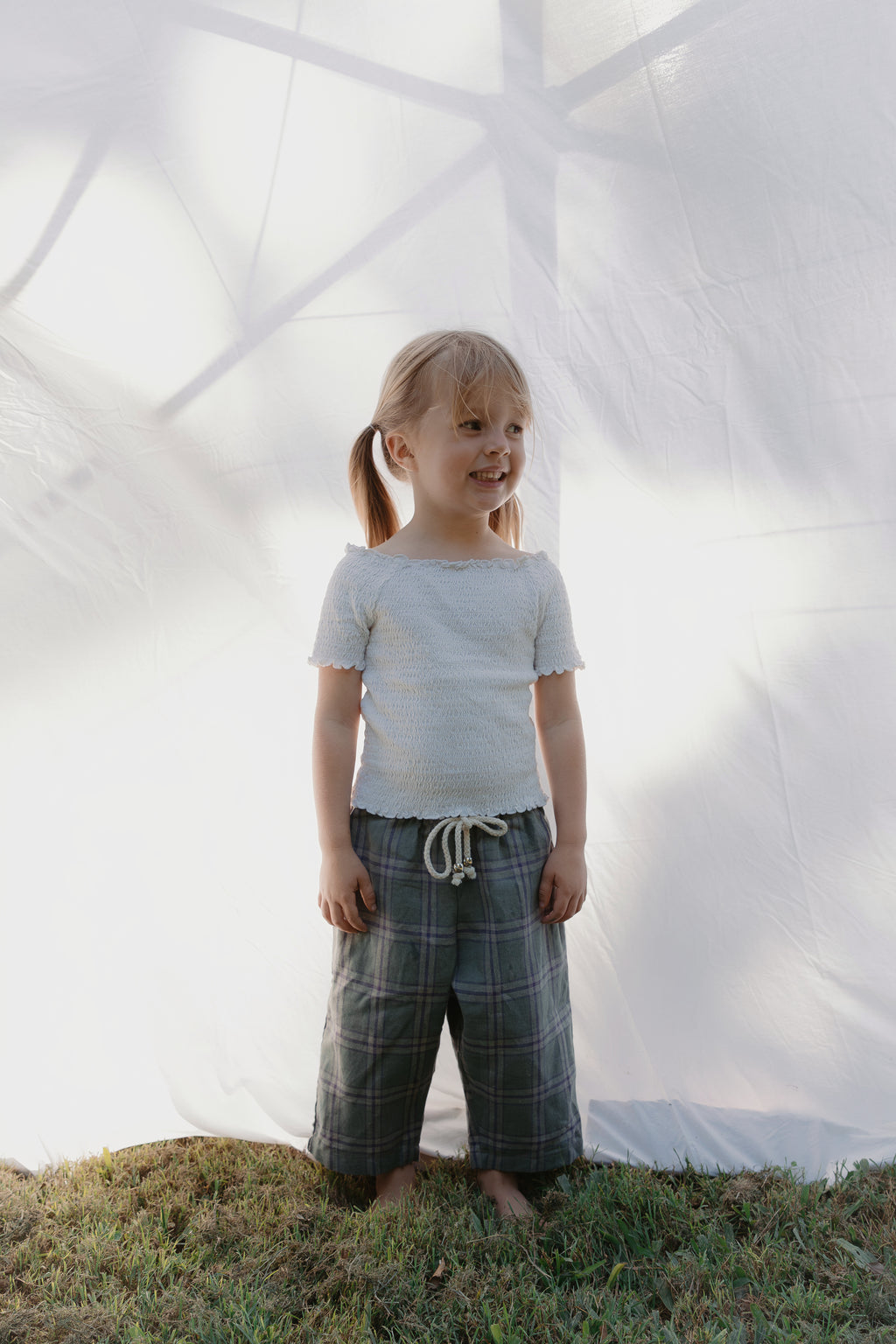 The Wilde pant - moss gingham