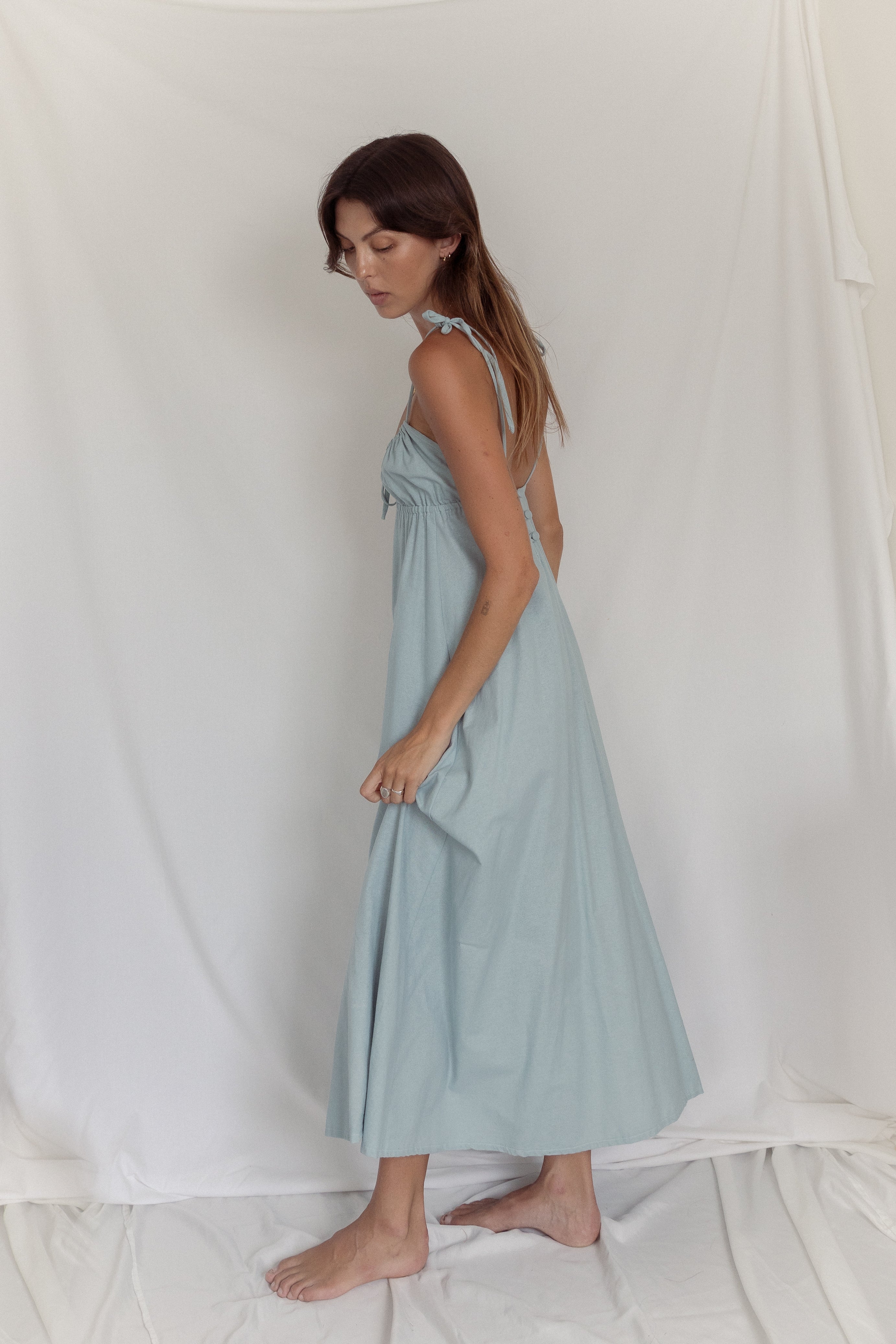 Saidy summer maxi - Dusty blue