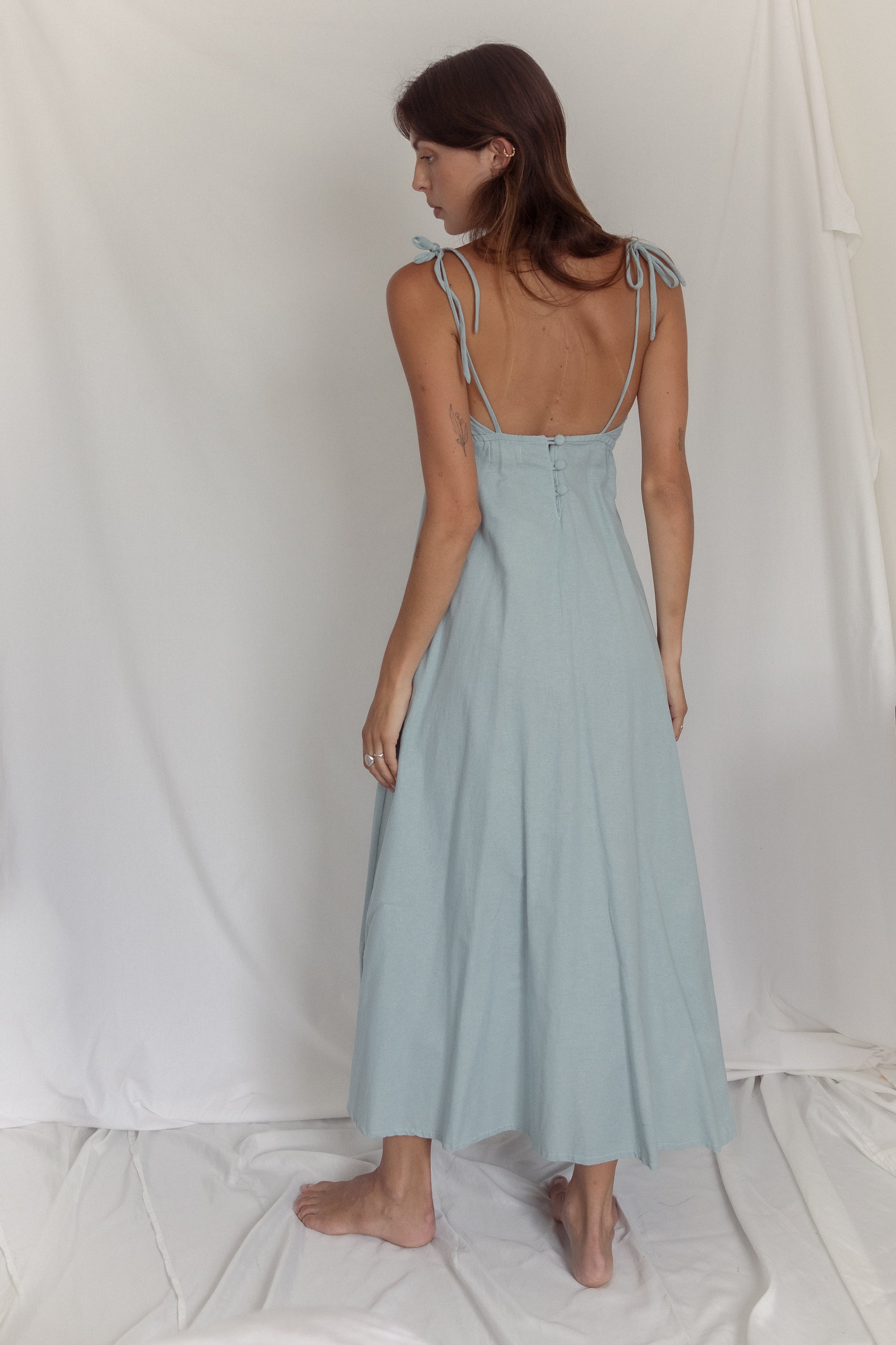 Saidy summer maxi - Dusty blue