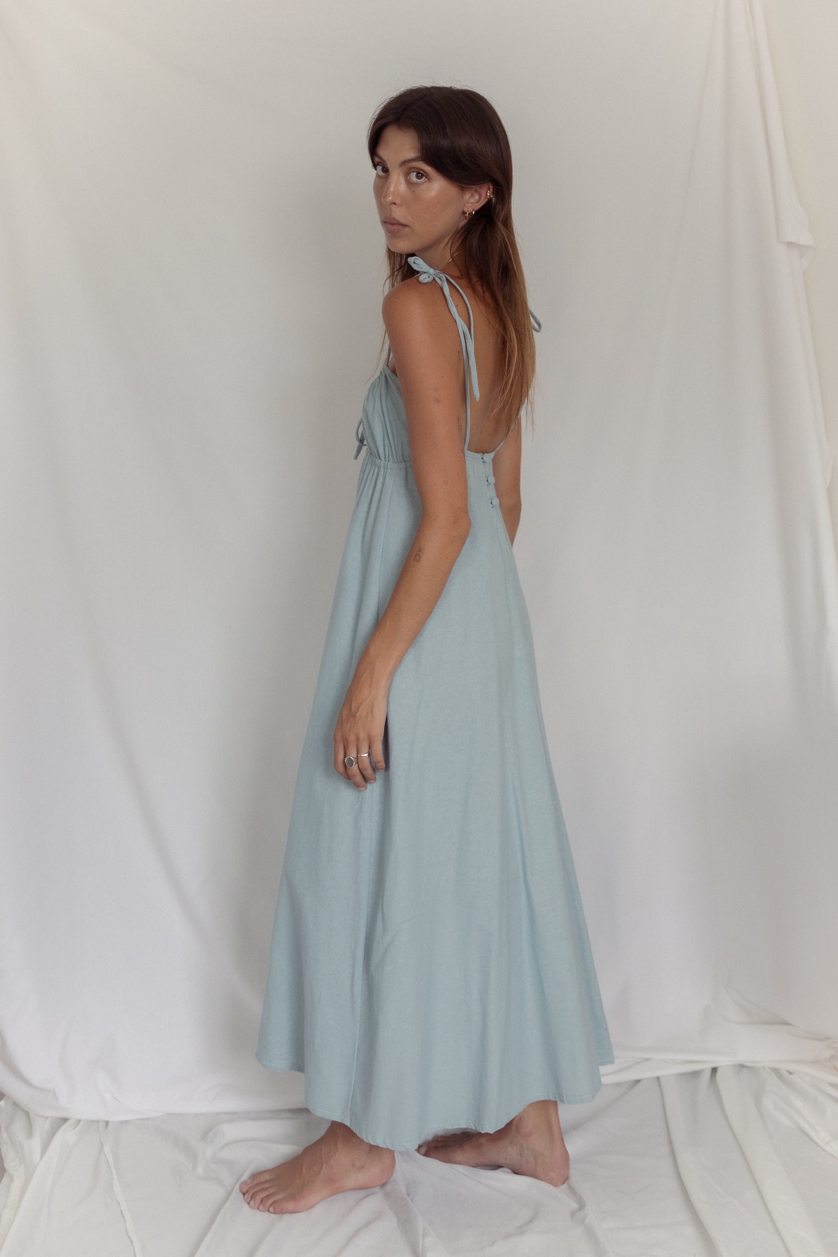 Saidy summer maxi - Dusty blue