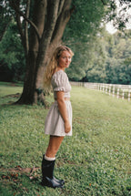 Lottie skirt - Fawn gingham