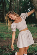 Lottie skirt - Fawn gingham