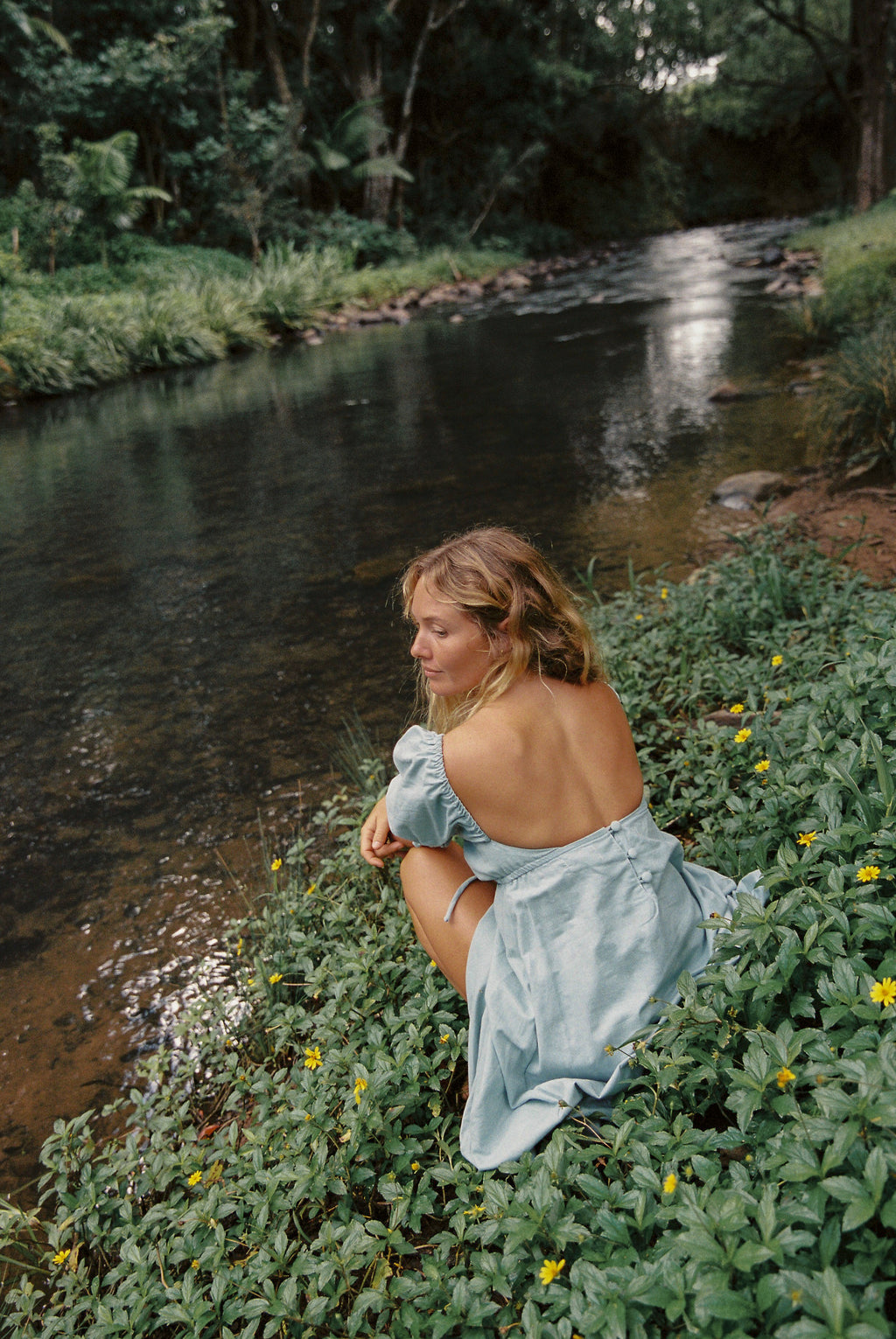 Saidy maxi dress - dusty blue