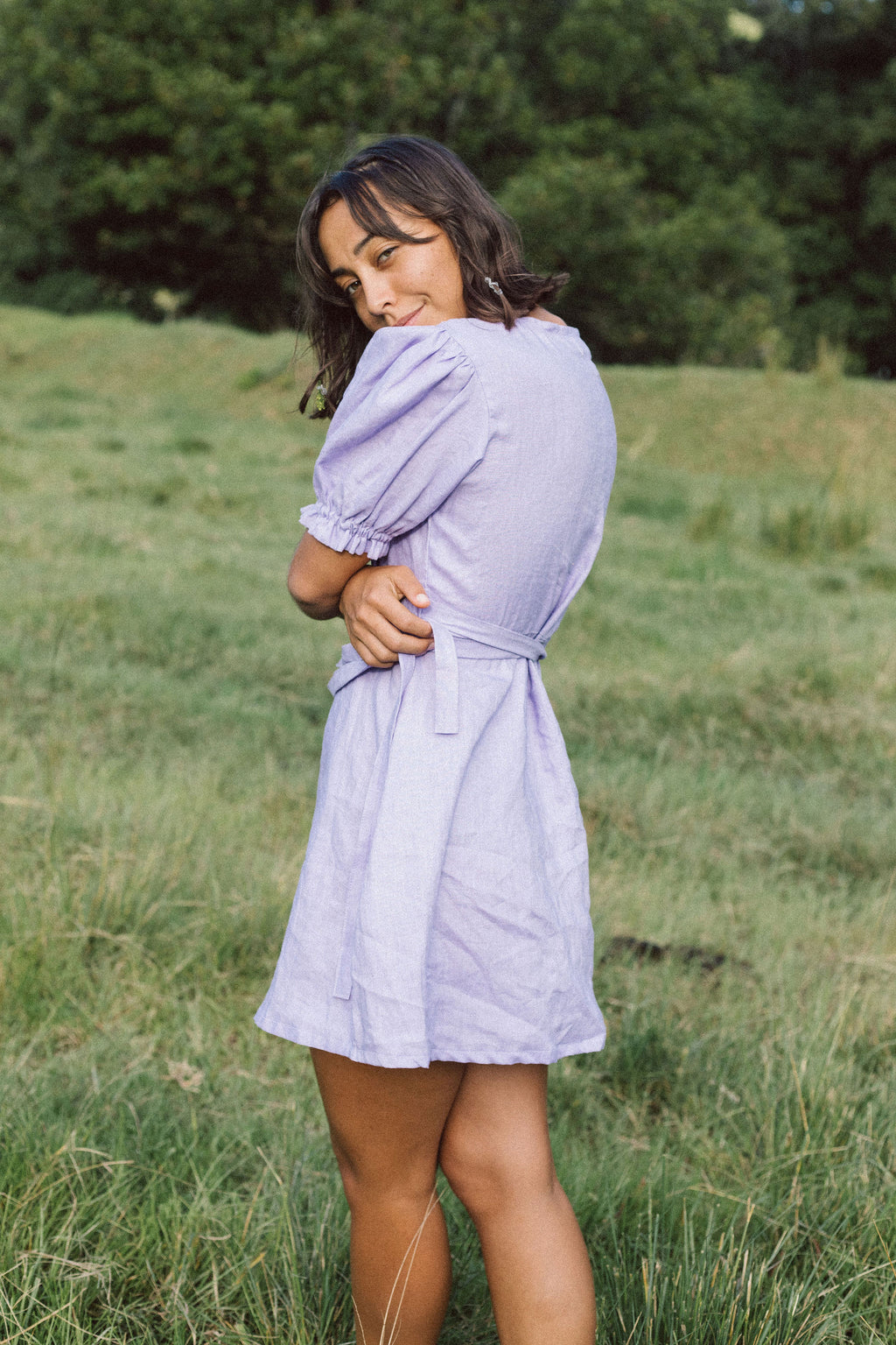 Seedling Wrap Dress - Soft Violet