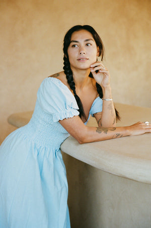 Cindy Maxi Dress - Seawater Blue